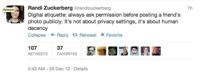 Illustration for article titled Randi Zuckerberg Accidentally Shared a Private Family Photo Because She Doesn't Understand Facebook's Privacy Settings